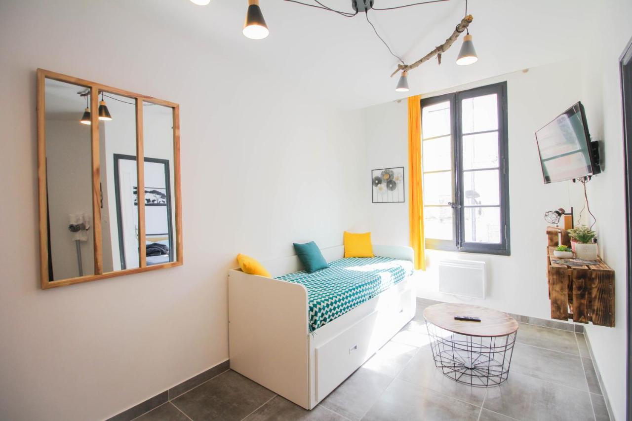 Charmant T2 en COEUR de VILLE - 2 lits + lit bébé - Wifi - Imprimante Carcasona Exterior foto