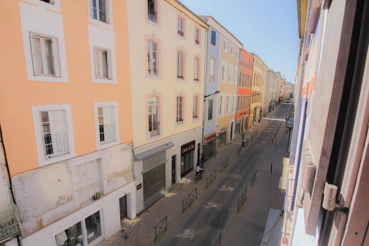 Charmant T2 en COEUR de VILLE - 2 lits + lit bébé - Wifi - Imprimante Carcasona Exterior foto